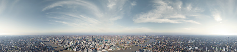 360 view from the top of The Shard