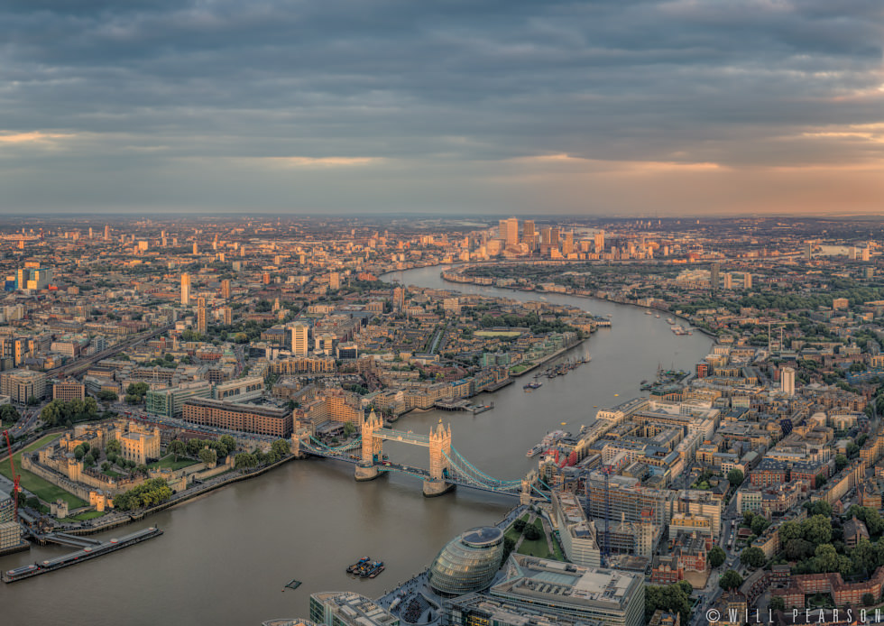 The Shard View Looking East, Sunset